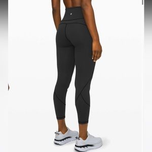 Lululemon In Movement Tight in Everluxe black size 4 25” inseam